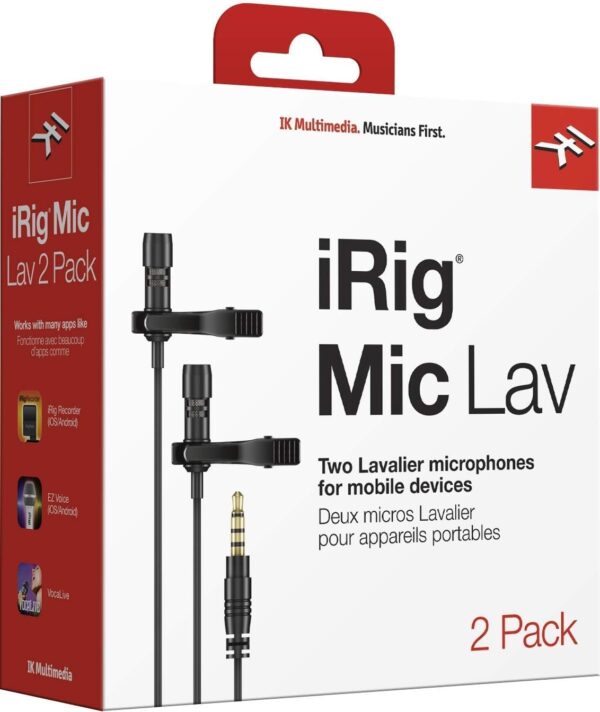 IK Multimedia iRig Mic Lav Compact Lavalier for Smartphones and Tablets (Two-Pack) - Image 9