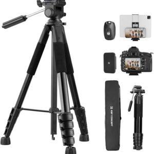K&F Concept  Lightweight, Portable Camera Tripod, 75", Black