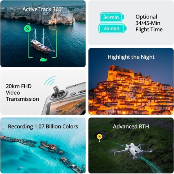 DJI Mini 4 Pro Fly More Combo Plus with DJI RC 2 (Screen Remote Controller), Folding Mini-Drone with 4K HDR Video Camera for Adults, 2 Extra Intelligent Flight Batteries Plus for 45-Min Flight Time - Image 5