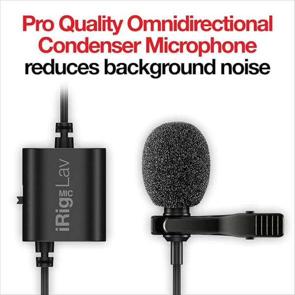 IK Multimedia iRig Mic Lav Compact Lavalier for Smartphones and Tablets (Two-Pack) - Image 4